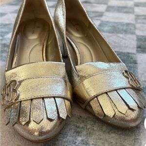 Bandolino Metallic Gold Fringe Loafers